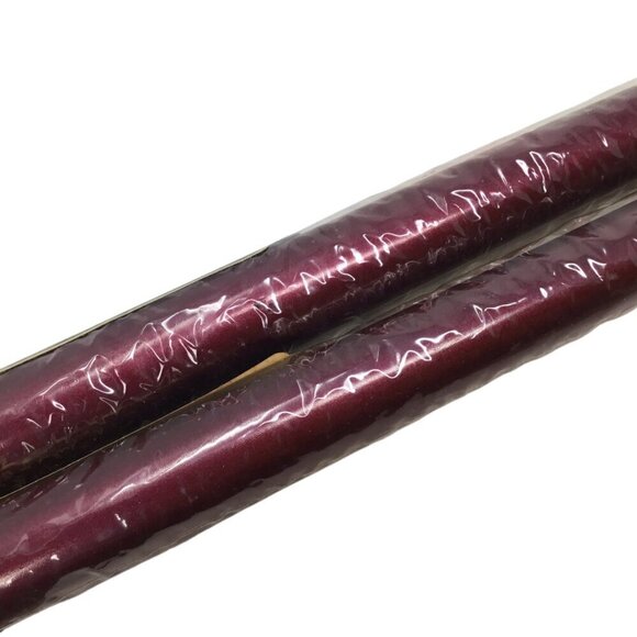 Vintage AMI Metallic Dinner Candle Set of 2 Pair Cranberry 12" Made in USA 0724M - Picture 5 of 5